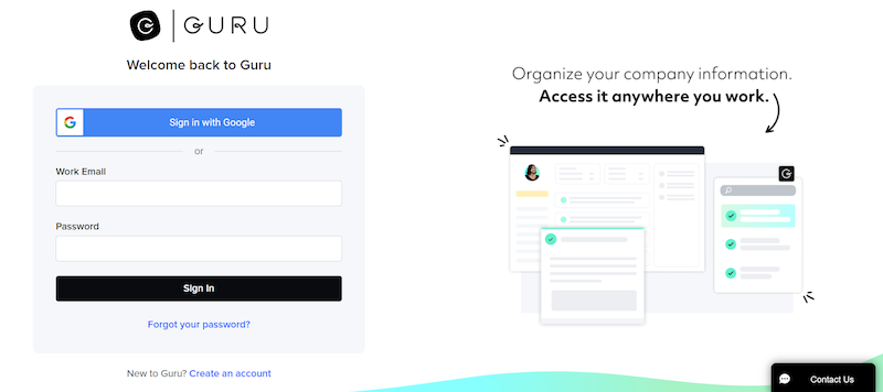 Guru internal collaboration tool