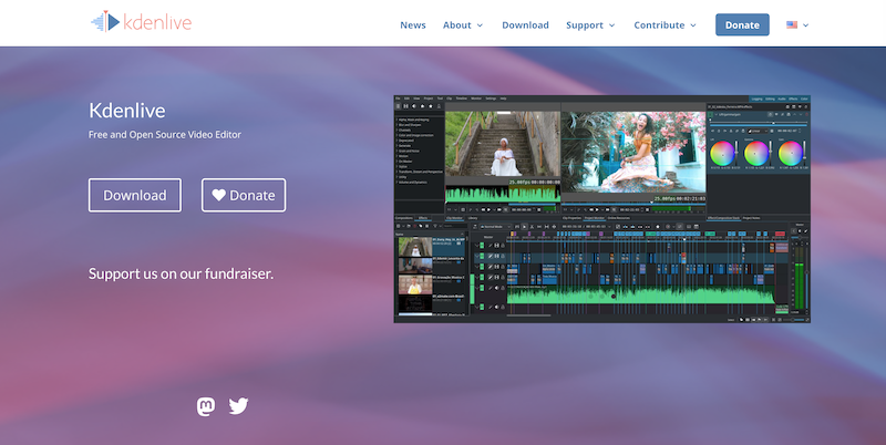 Kdenlive free training video software