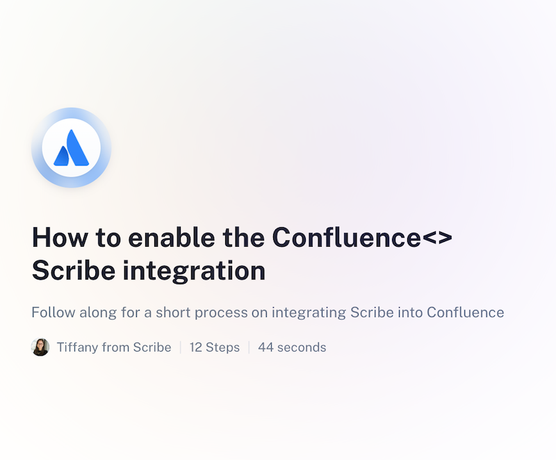 How to enable the Confluence - Scribe integration - How to create Confluence templates