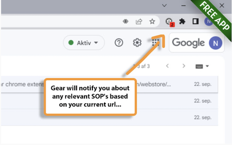 Gear - SOP chrome extension