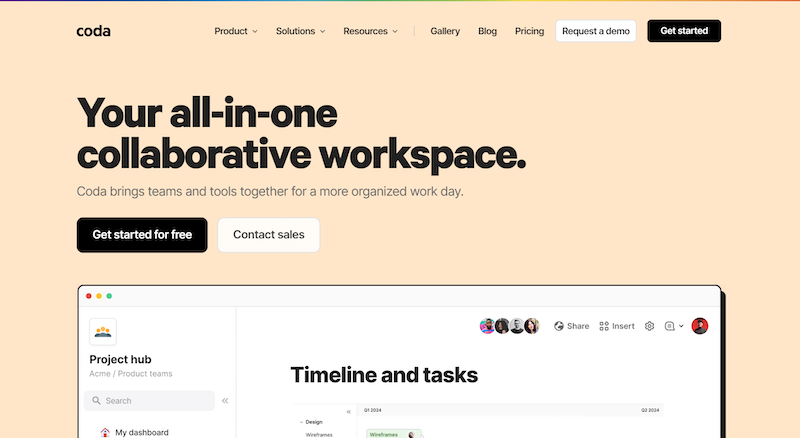 Coda - knowledge sharing tools