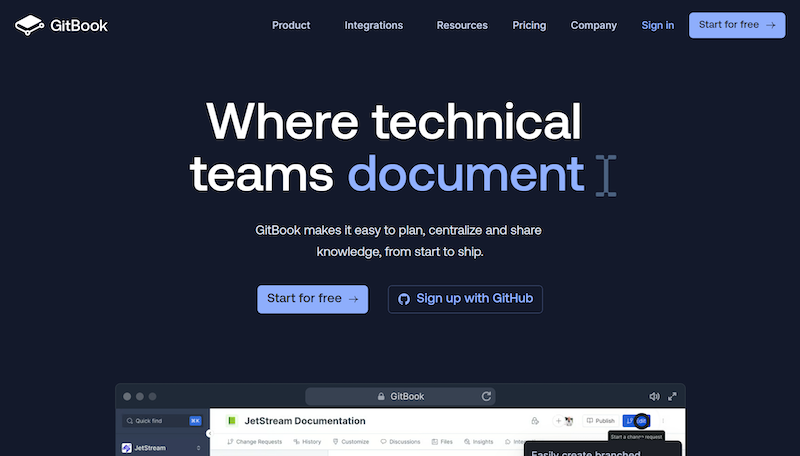 GitBook - knowledge sharing tools