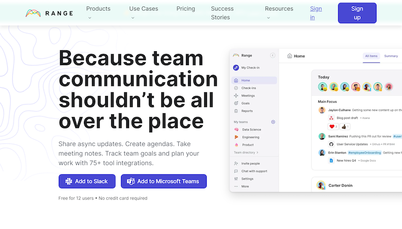 Range - knowledge sharing tools