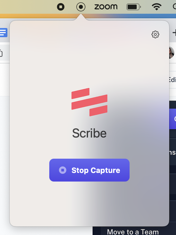 Stop Capture button - Scribe