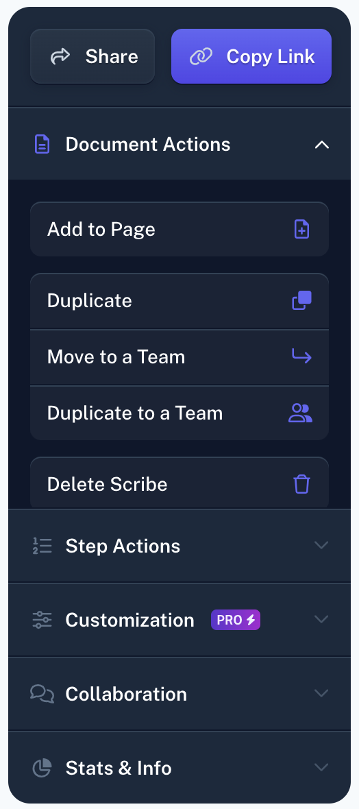 Personalizing and sharing your Scribe options.