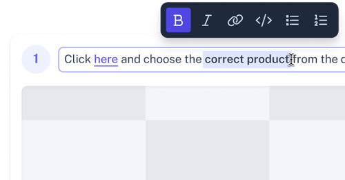 The Scribe editor offers formatting options like bold, lists and links.